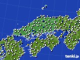 中国地方のアメダス実況(風向・風速)(2023年07月16日)