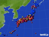 2023年07月18日のアメダス(日照時間)