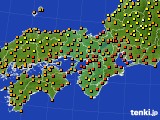 近畿地方のアメダス実況(気温)(2023年07月19日)