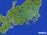 関東・甲信地方のアメダス実況(風向・風速)(2023年07月19日)