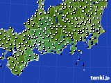 東海地方のアメダス実況(風向・風速)(2023年07月19日)