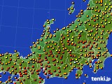 北陸地方のアメダス実況(気温)(2023年07月20日)