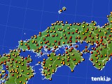 2023年07月20日の中国地方のアメダス(気温)