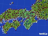 2023年07月21日の近畿地方のアメダス(日照時間)