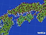四国地方のアメダス実況(日照時間)(2023年07月21日)