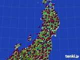 東北地方のアメダス実況(日照時間)(2023年07月23日)