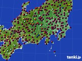 2023年07月25日の関東・甲信地方のアメダス(日照時間)