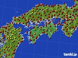 四国地方のアメダス実況(気温)(2023年07月25日)