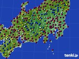2023年07月27日の関東・甲信地方のアメダス(日照時間)