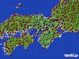 近畿地方のアメダス実況(気温)(2023年07月27日)