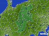 2023年07月27日の長野県のアメダス(風向・風速)