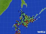 北海道地方のアメダス実況(日照時間)(2023年07月29日)