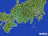2023年07月30日の東海地方のアメダス(風向・風速)