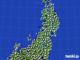 東北地方のアメダス実況(風向・風速)(2023年07月31日)