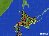 北海道地方のアメダス実況(気温)(2023年08月01日)