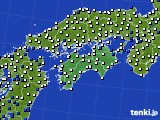 2023年08月01日の四国地方のアメダス(風向・風速)
