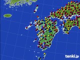 九州地方のアメダス実況(日照時間)(2023年08月02日)