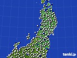 東北地方のアメダス実況(風向・風速)(2023年08月02日)