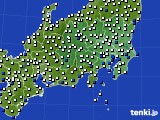 2023年08月02日の関東・甲信地方のアメダス(風向・風速)