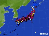 アメダス実況(日照時間)(2023年08月03日)