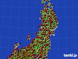 東北地方のアメダス実況(気温)(2023年08月03日)