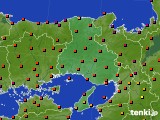 兵庫県のアメダス実況(気温)(2023年08月03日)