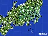 2023年08月03日の関東・甲信地方のアメダス(風向・風速)