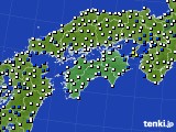 四国地方のアメダス実況(風向・風速)(2023年08月03日)