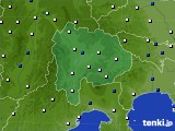 2023年08月03日の山梨県のアメダス(風向・風速)