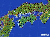2023年08月05日の四国地方のアメダス(日照時間)