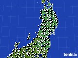 東北地方のアメダス実況(風向・風速)(2023年08月05日)