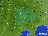 2023年08月05日の山梨県のアメダス(風向・風速)