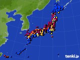 アメダス実況(日照時間)(2023年08月06日)