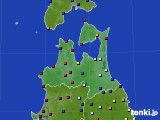青森県のアメダス実況(日照時間)(2023年08月06日)