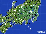 関東・甲信地方のアメダス実況(風向・風速)(2023年08月06日)