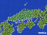中国地方のアメダス実況(風向・風速)(2023年08月06日)