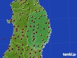 岩手県のアメダス実況(気温)(2023年08月07日)