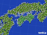 四国地方のアメダス実況(風向・風速)(2023年08月07日)