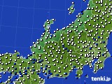 2023年08月08日の北陸地方のアメダス(風向・風速)