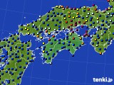 四国地方のアメダス実況(日照時間)(2023年08月09日)