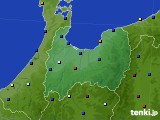 富山県のアメダス実況(日照時間)(2023年08月09日)