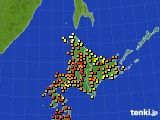 北海道地方のアメダス実況(気温)(2023年08月09日)