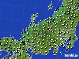 北陸地方のアメダス実況(風向・風速)(2023年08月09日)