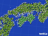 四国地方のアメダス実況(風向・風速)(2023年08月09日)
