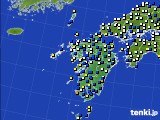 2023年08月09日の九州地方のアメダス(風向・風速)