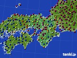 近畿地方のアメダス実況(日照時間)(2023年08月10日)