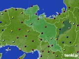 京都府のアメダス実況(日照時間)(2023年08月10日)