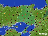 兵庫県のアメダス実況(気温)(2023年08月10日)