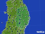 岩手県のアメダス実況(風向・風速)(2023年08月10日)