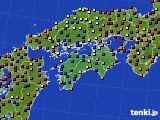 四国地方のアメダス実況(日照時間)(2023年08月11日)